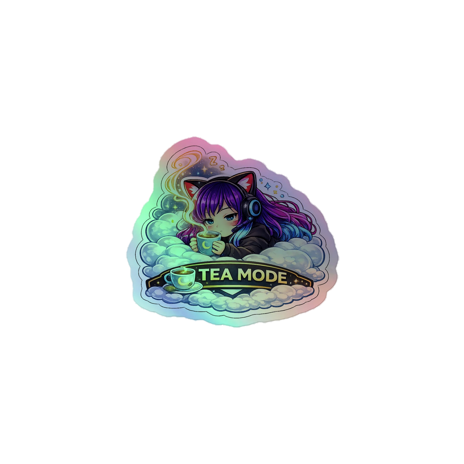 • AKC // Callie Sticker TEA MODE | Holographic | Callie Emote Badge Series product image (1)