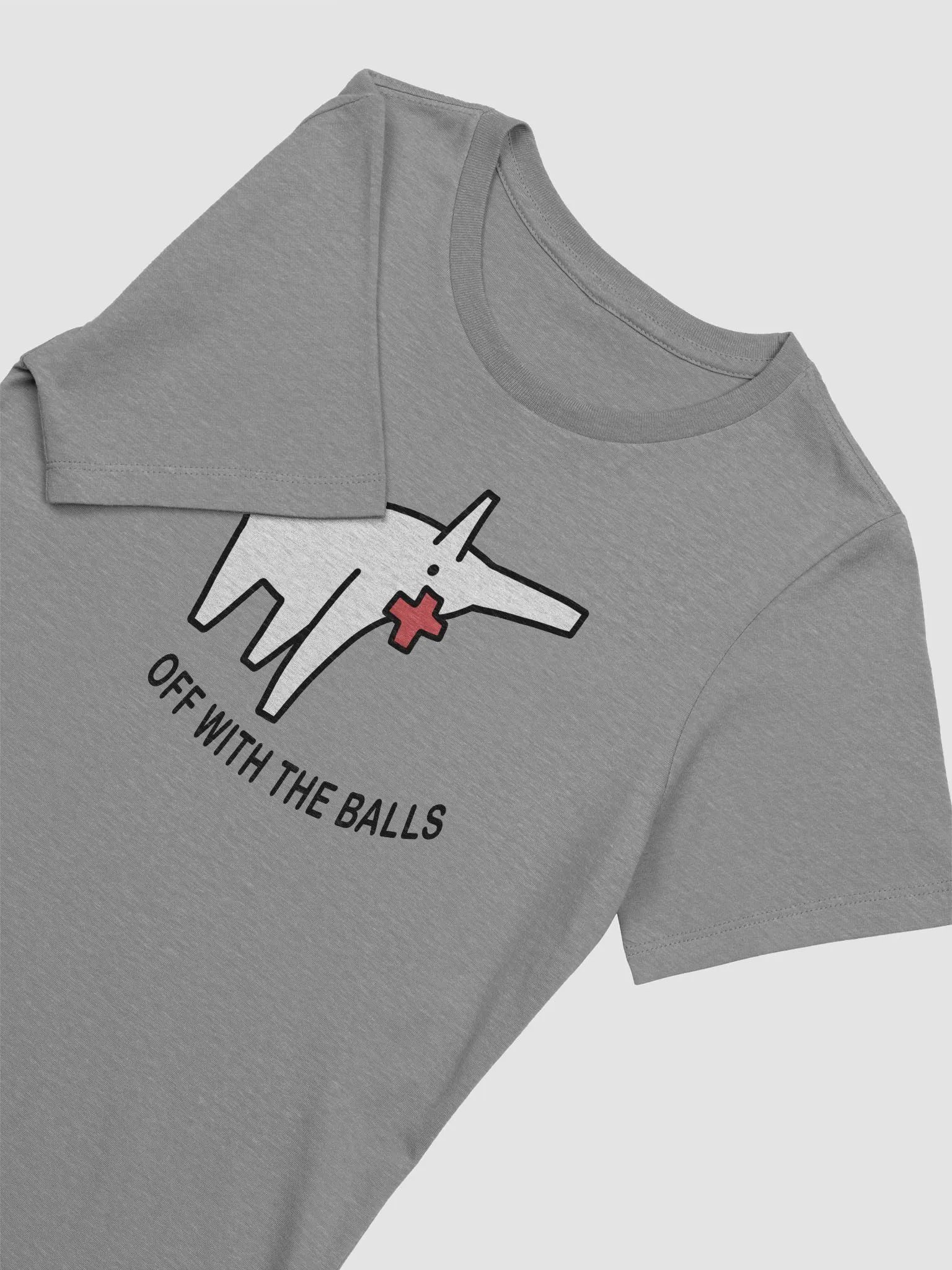 Off With The Balls Dog Outline Bella+Canvas 6400 Relaxed Fit Tee product image (2)