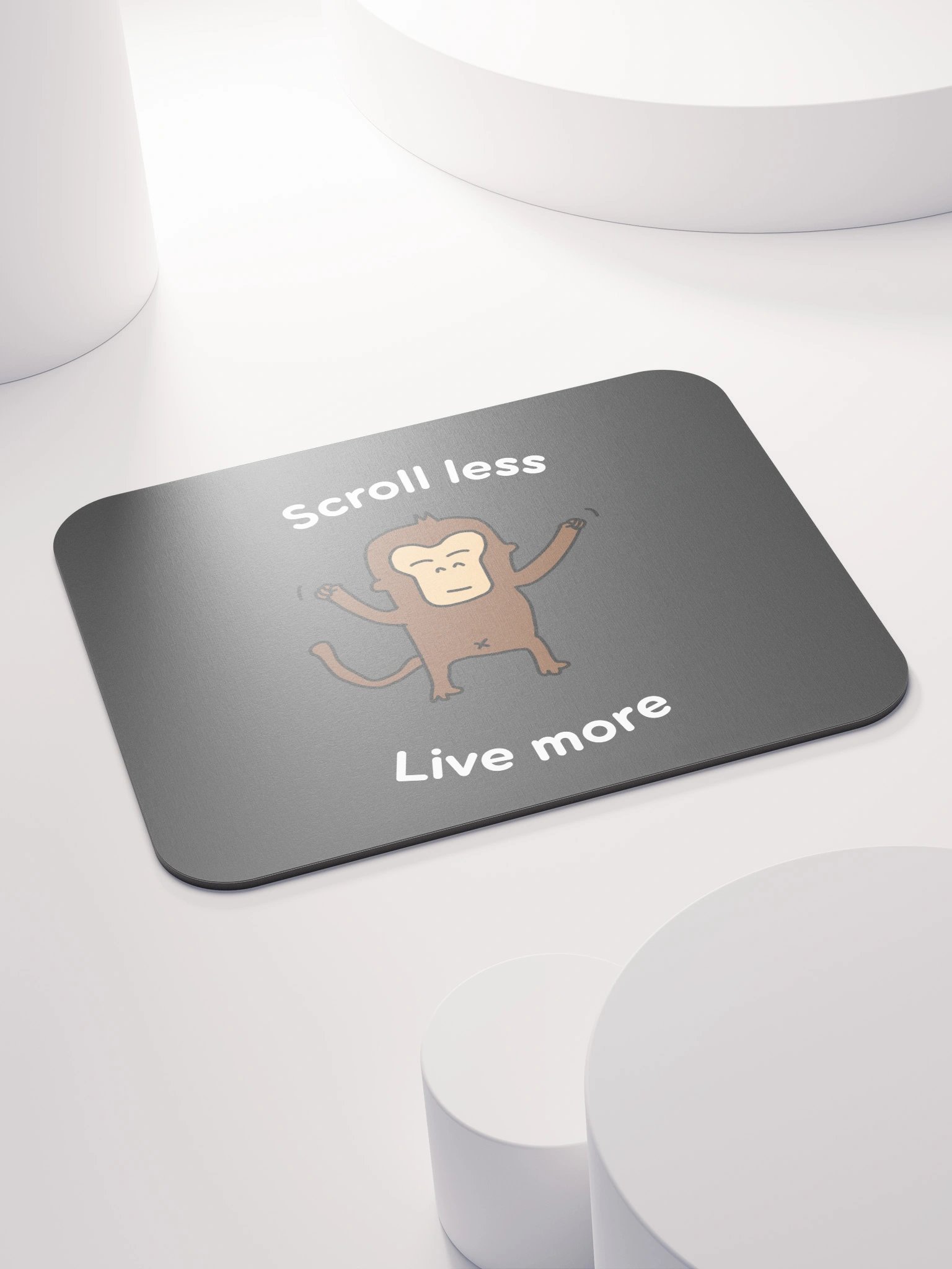 "Scroll Less, Live More" Mouse Pad product image (4)