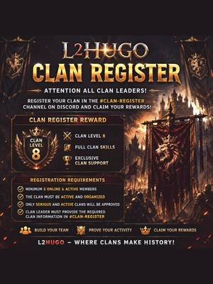 L2hugo.eu GRAND OPEN 30/09/26 19:00 GMT+3 !!! #lineage2interlude #fy #greece #gaming @sifurio @INEVITABLE @'Μπιλης Χ' @VasilisB @CrisleR @⚡️𝐆𝐨𝐨𝐟𝐲⚡️ @L2Servers 