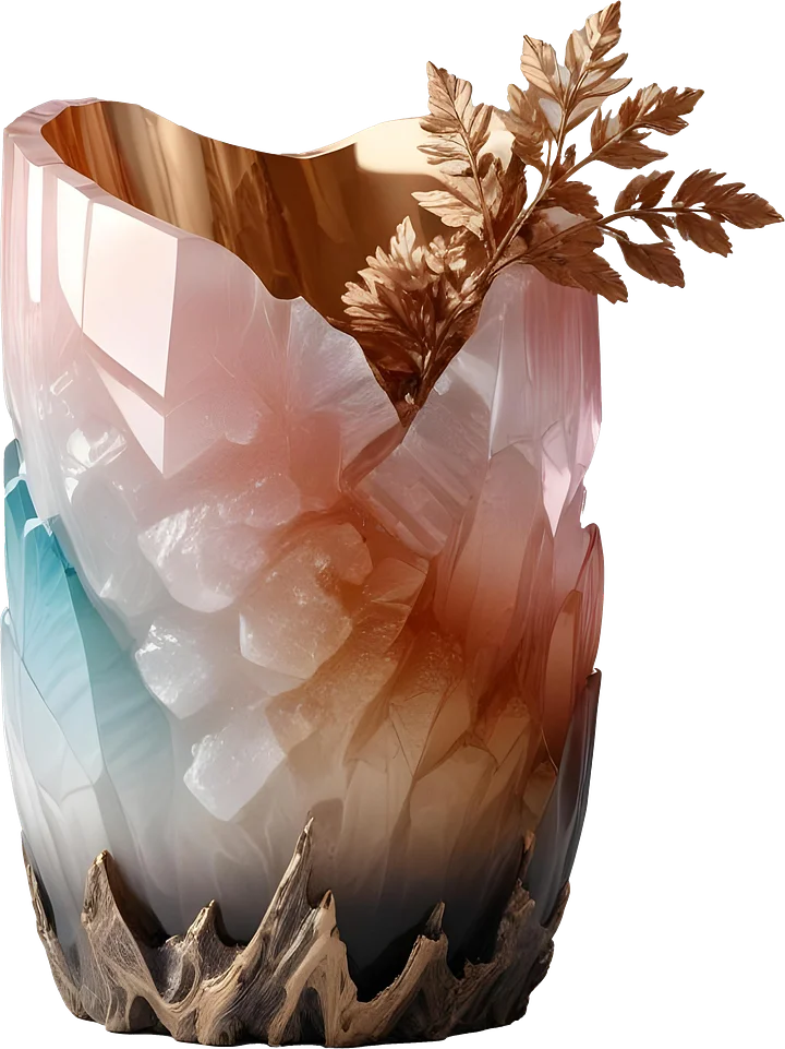 Celestial Blush – Crystal Luxe Vase PNG product image (1)