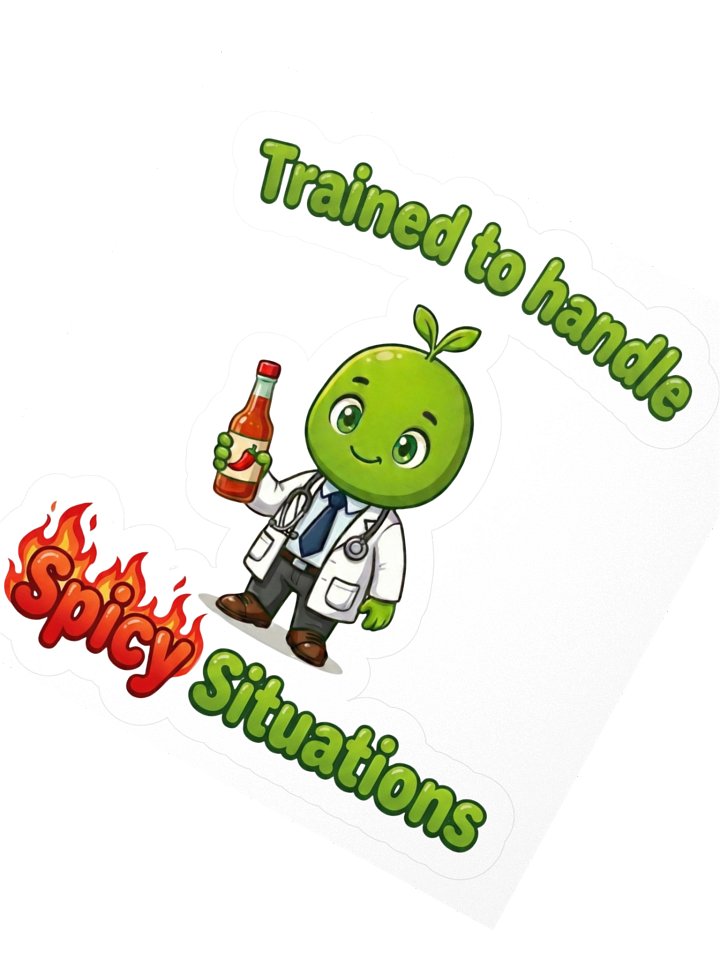 IvySprout Trained to handle Spicy Situations Sticker product image (2)