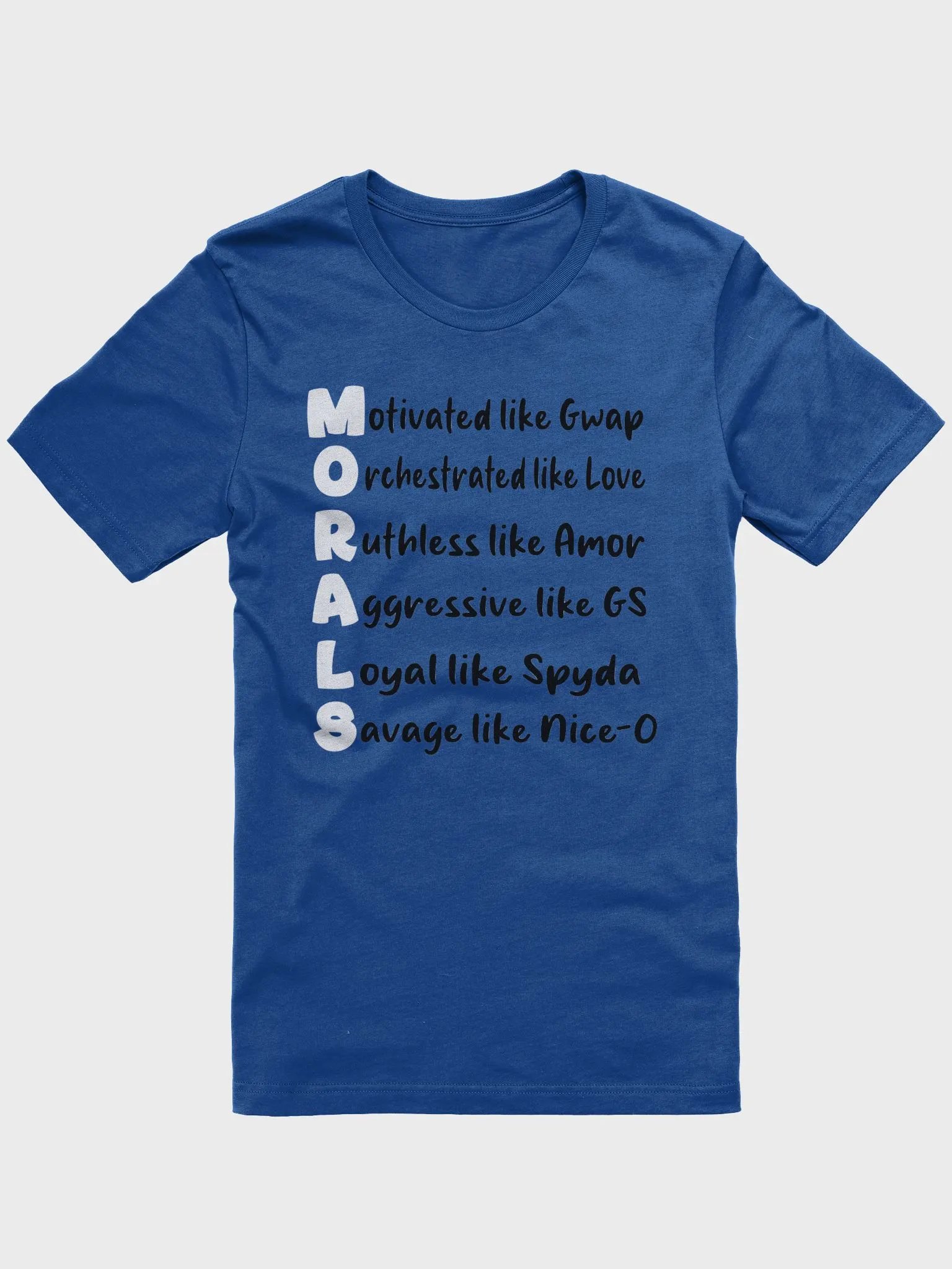 Morals Members exclusive blue tee product image (1)