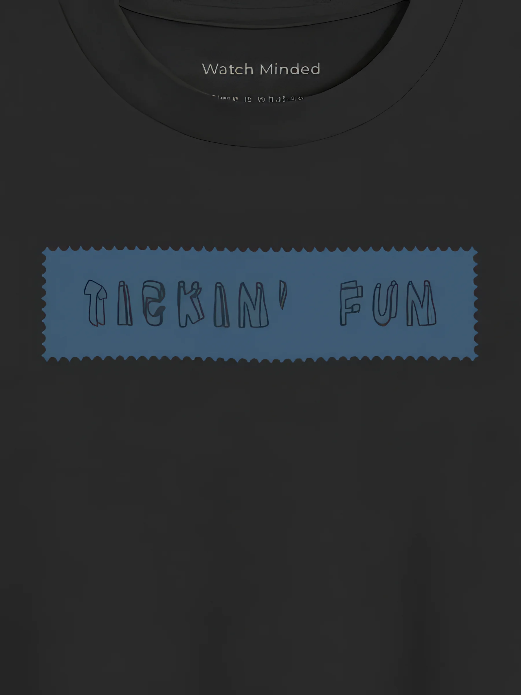 Relaxed Fit Heavy Cotton "Tickin' Fun Label" T-Shirt, Black product image (2)