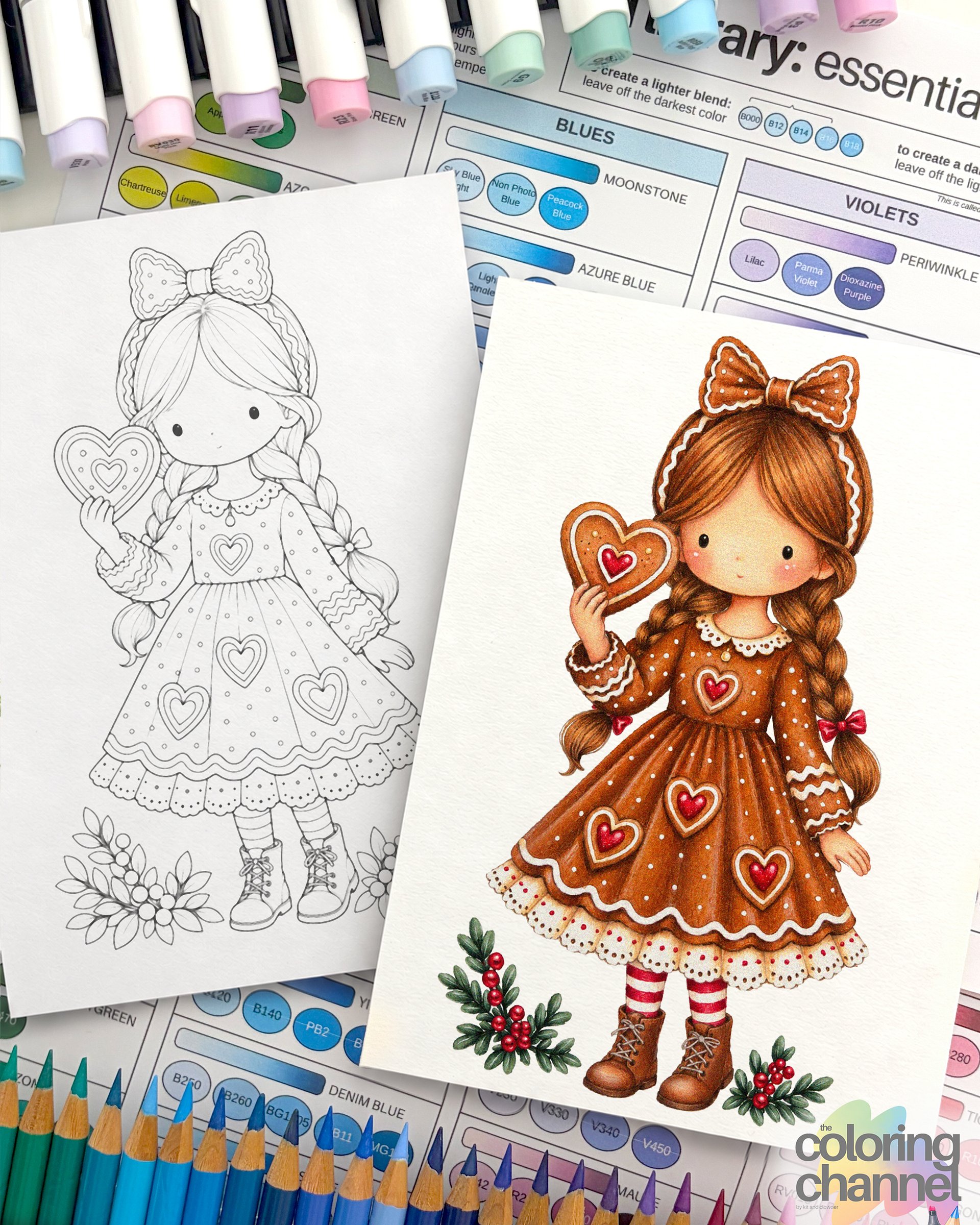 Festive Bunch Digital Coloring Pages product image (3)