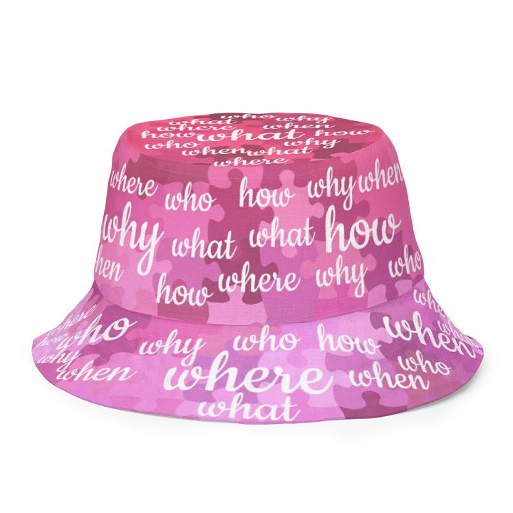 How Puzzling Pink Reversible Bucket Hat product image (2)