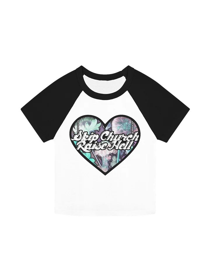 FLOWER HEART BABYDOLL TEE product image (1)