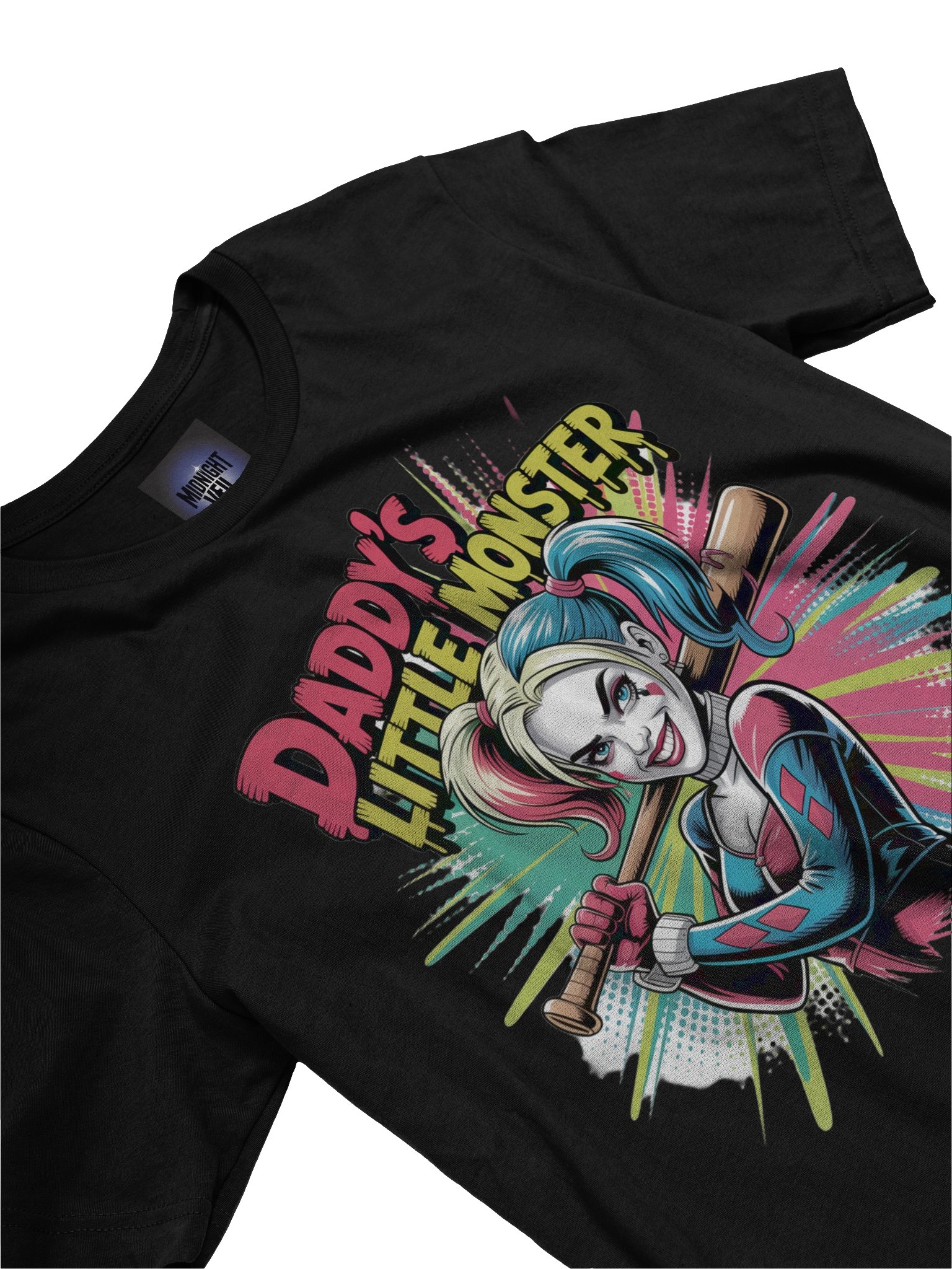 Daddy's Little Monster: Harley Quinn's Bat-Swinging Brat Graphic Tee product image (5)