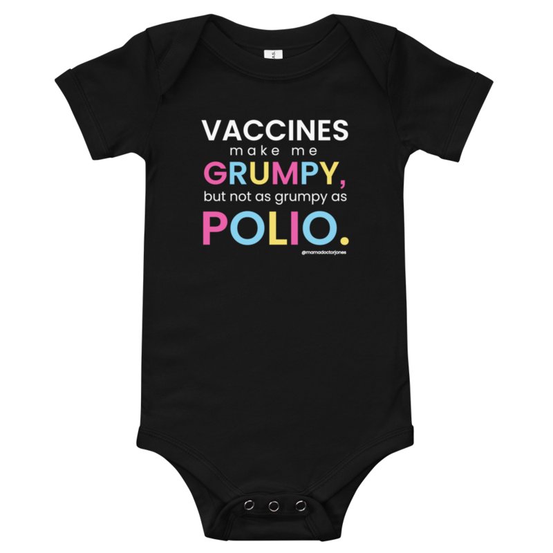 Polio Baby Onesie - Black product image (1)