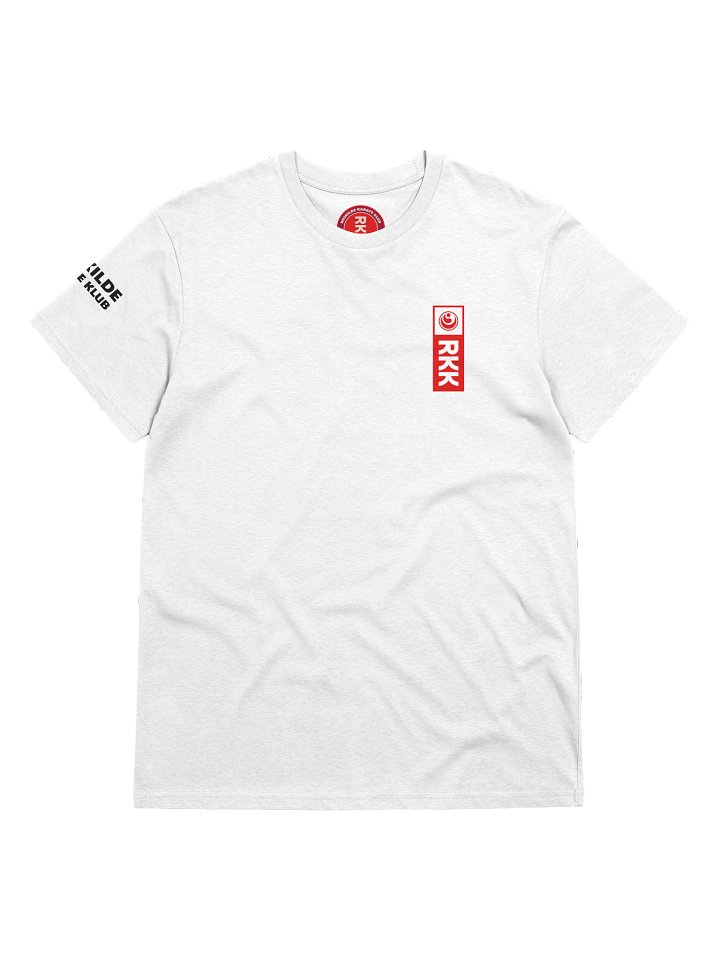 White Organic Cotton T-Shirt, Unisex, RKK Logo product image (1)