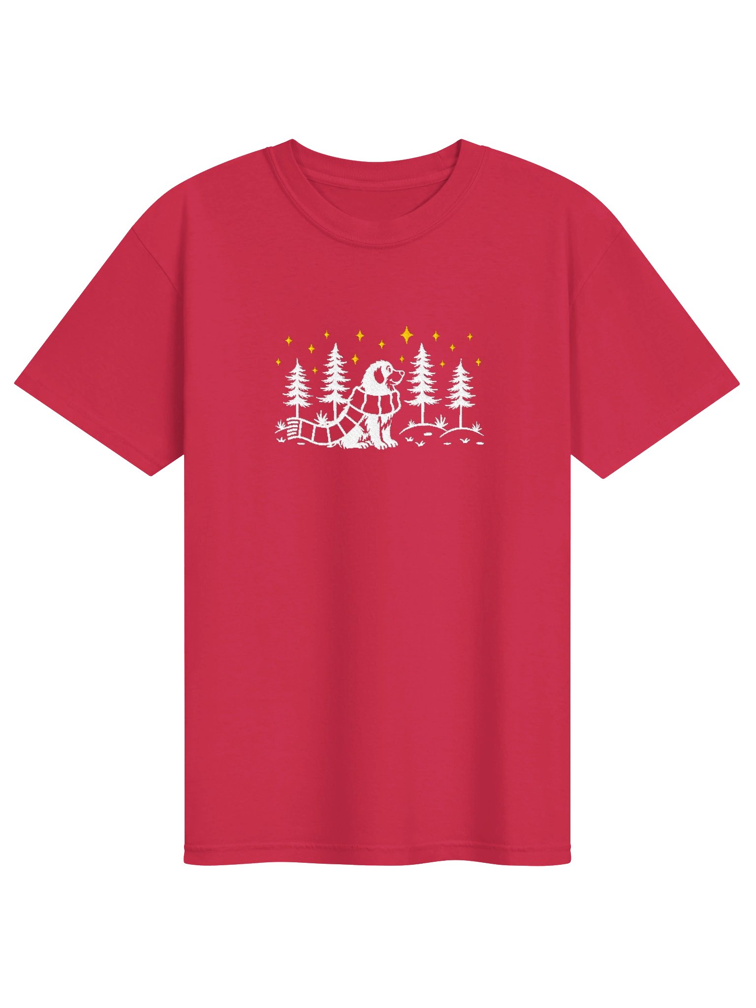 Leonberger Winter/Christmas Line Art Design Embroidered T-Shirt product image (37)