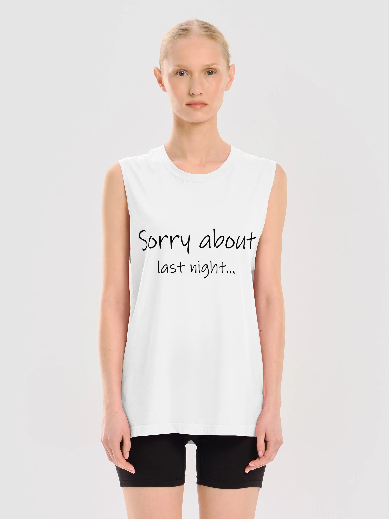 Sorry About Last Night Muscle Tank Lt. product image (3)