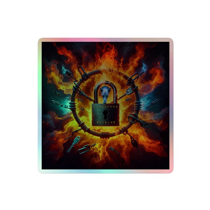 Holographic FireLock Vinyl Sticker product image (2)