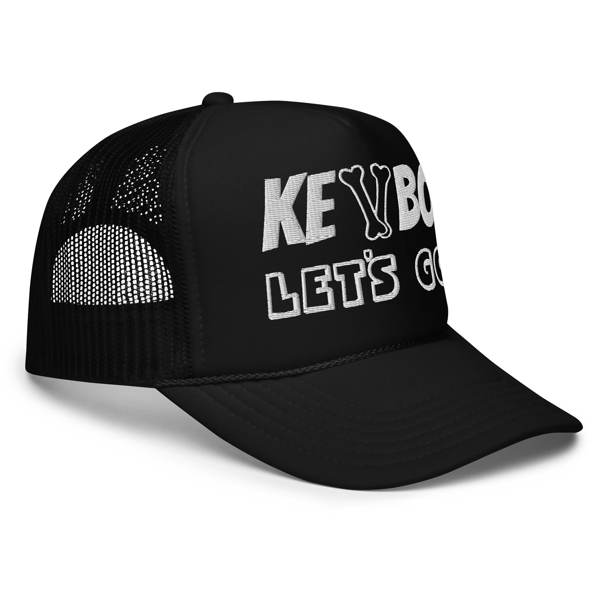 KEVBO "Let’s Go" Black FOAM Trucker Snapback Hat product image (3)