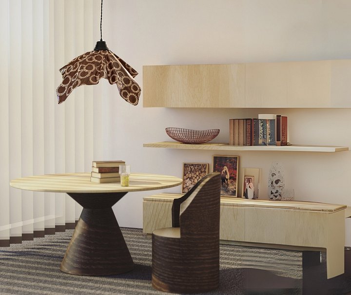Rich Brown Batik Pendant Light product image (2)