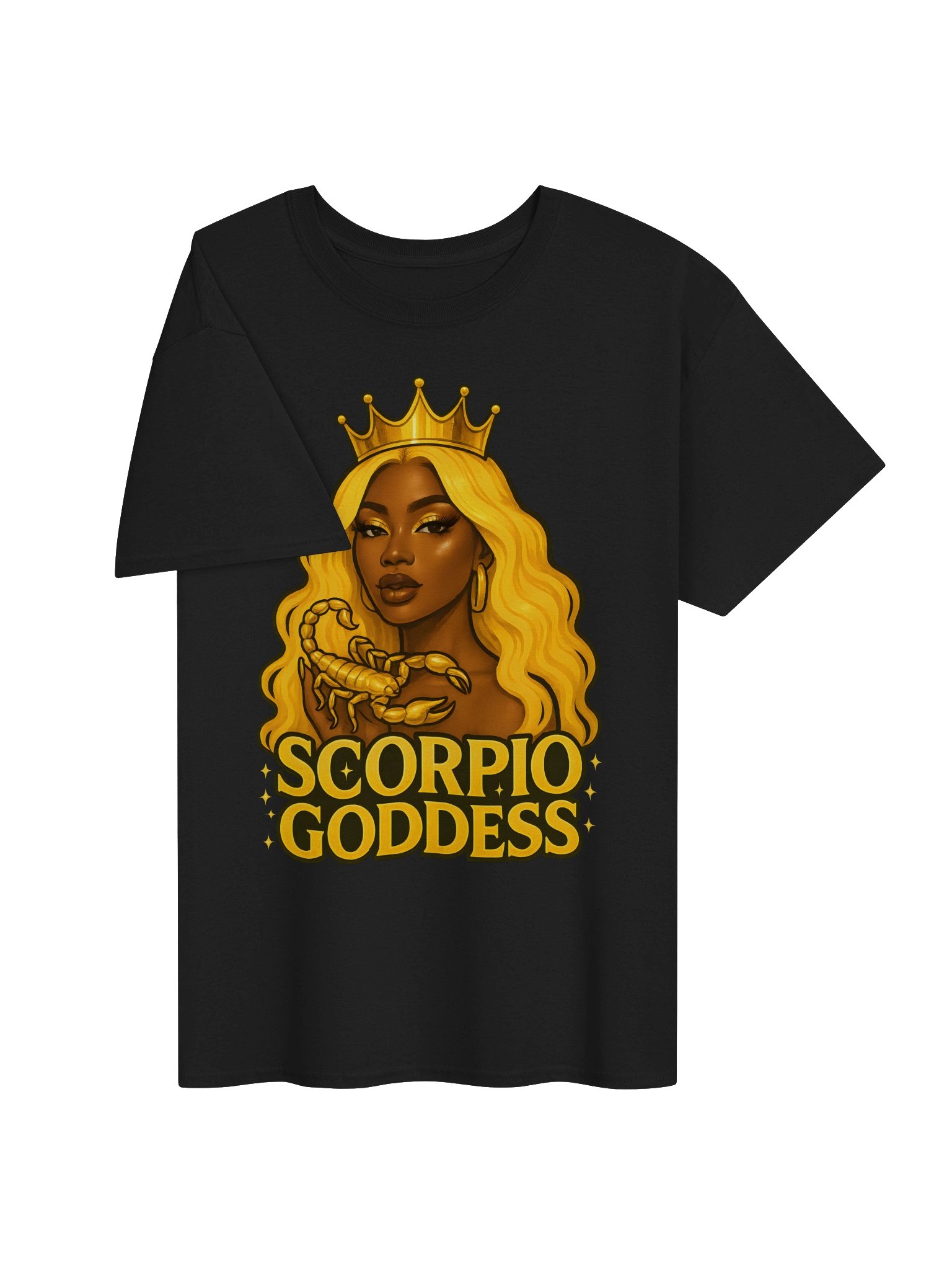 Scorpio Goddess Gold Zodiac Tee product image (28)