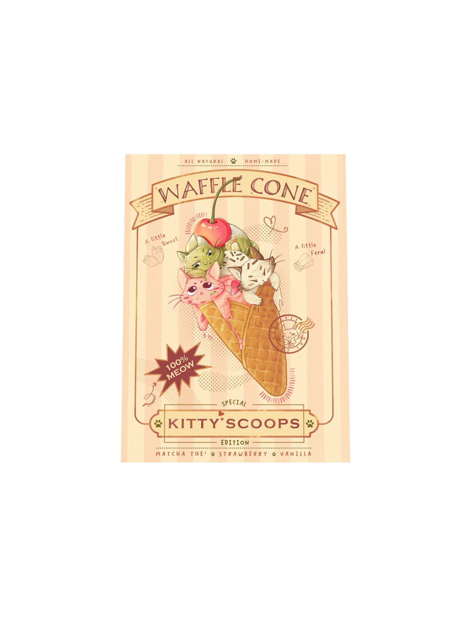 Kitty Scoops Waffle Cone Poster product image (10)