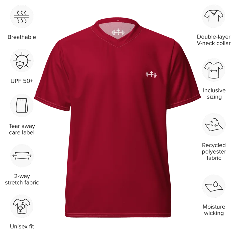 His House Mens Performance V-Neck T-Shirt - Red product image (7)