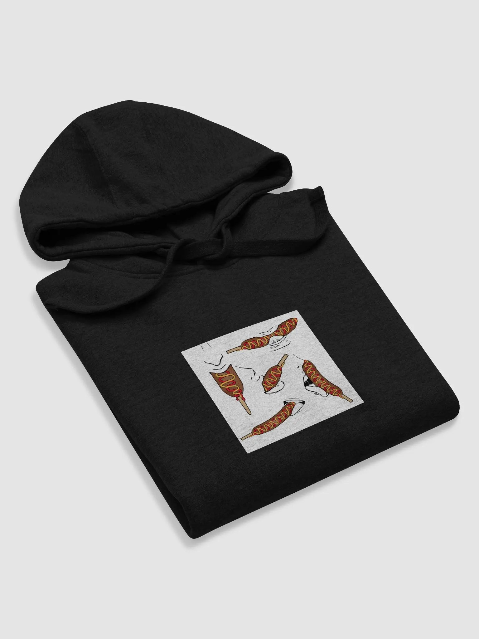 Eating Corn Dog Unisex Premium Hoodie product image (50)