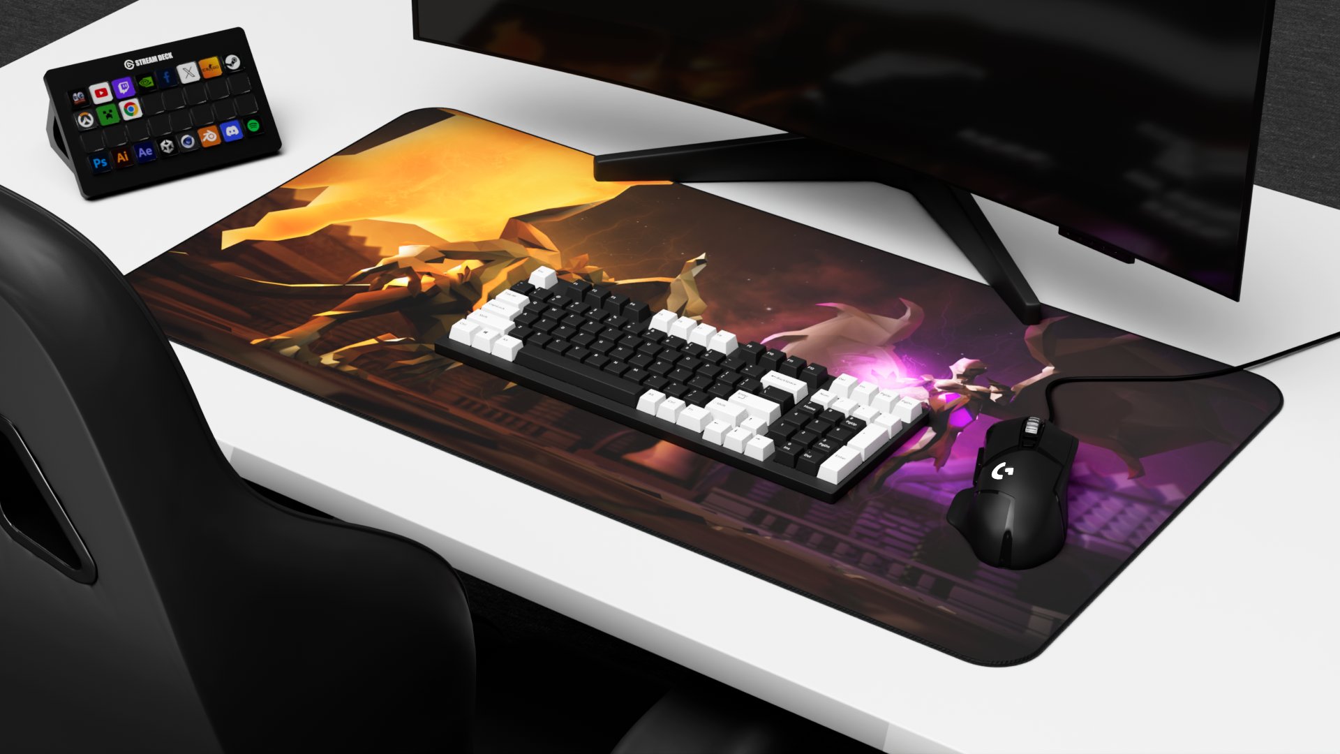 Grotesque Guardians | Large 3D Desk Mat product image (5)