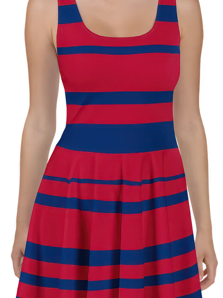 Blue & Red Stripe All-Over Dress product image (2)