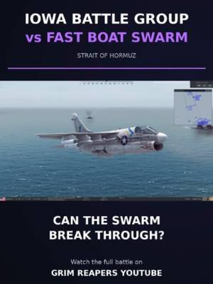 40+ fast boats versus an Iowa battleship group…  Back to October 2024 and our second Sea Power video. Can the swarm break through? Full battle on Grim Reapers YouTube. 🎮 Sea Power gameplay — fictional scenario. #SeaPower #GrimReapers #NavalGaming #ThrowbackThursday