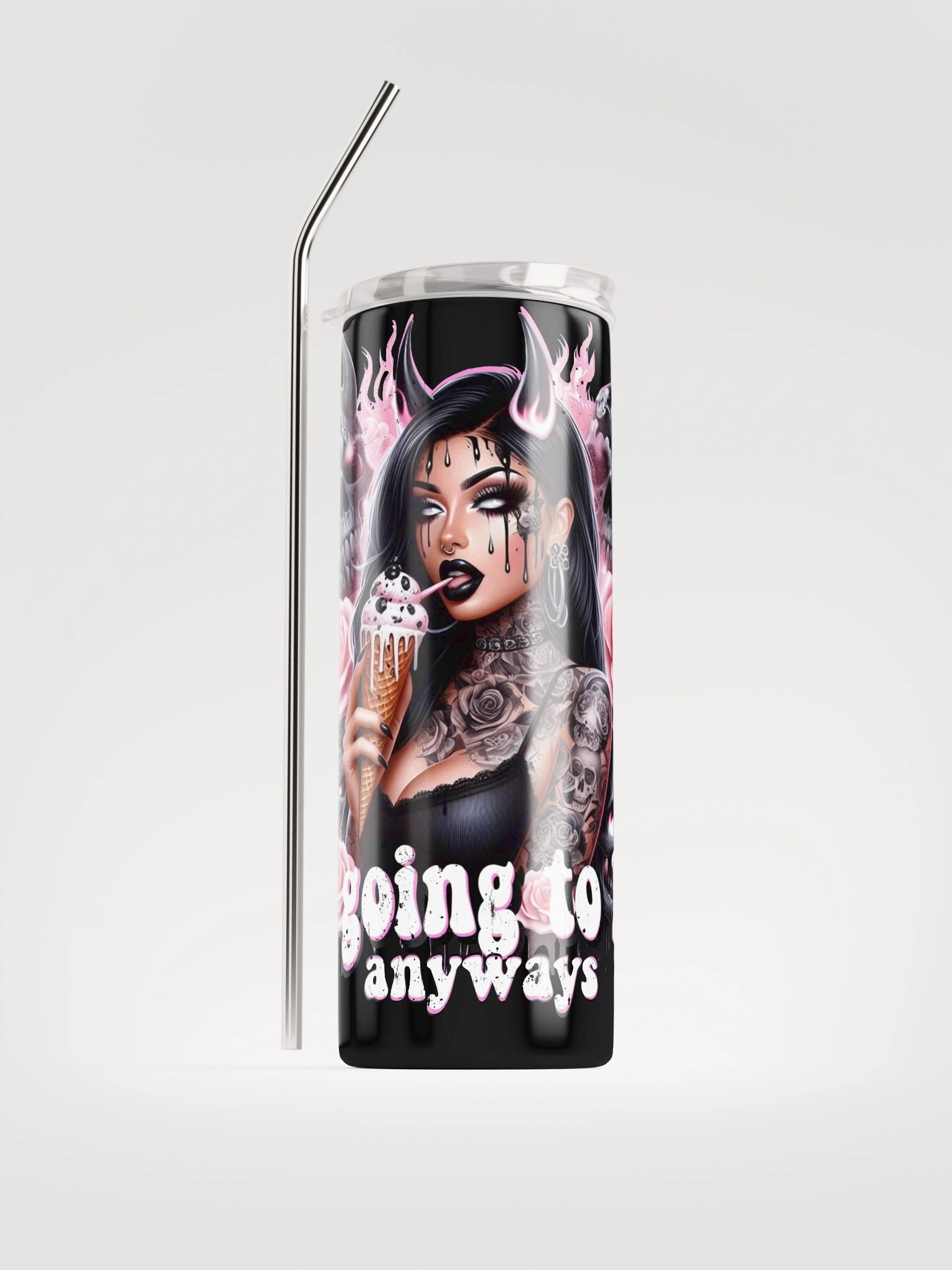 Gothic Devil Stainless Steel Tumbler product image (1)