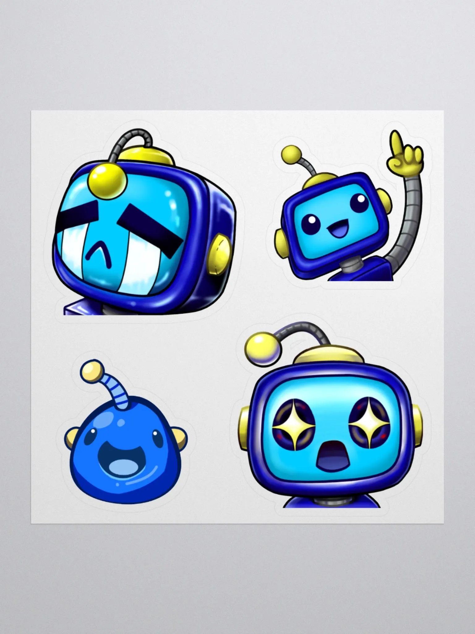 Sticker Sheet - Foxy Collection #2 (Cry, Wow, This, Blobbytues) product image (2)