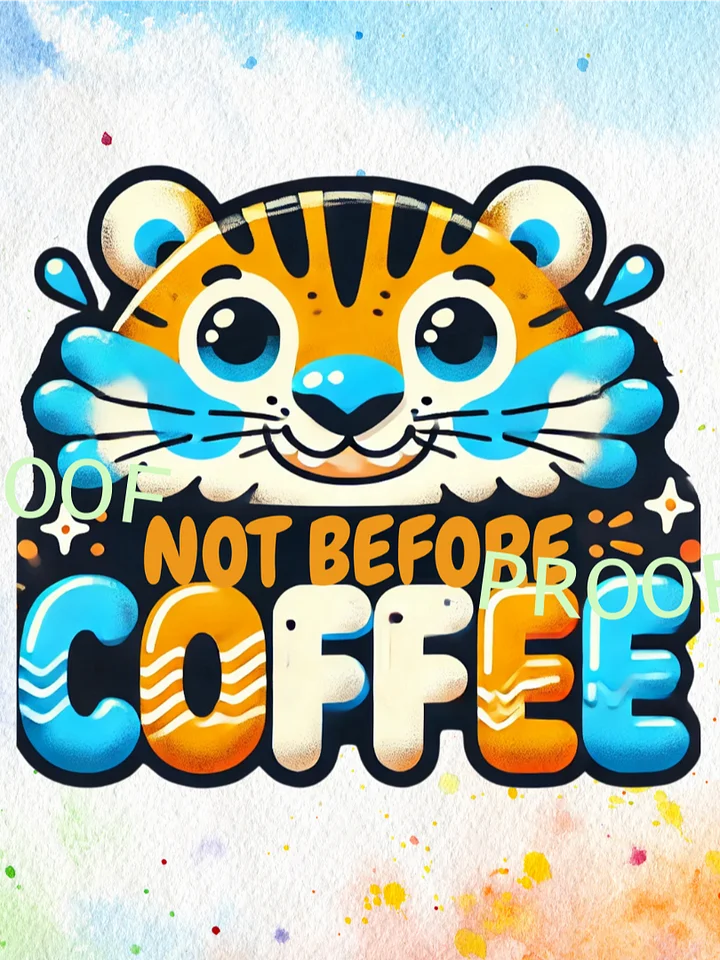 Not Before Coffee Tiger – Instant Download Graphic Design product image (1)