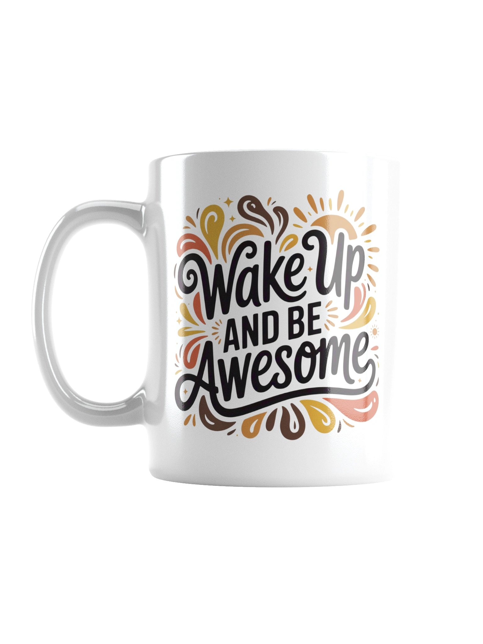 Wake Up and Be Awesome Coffee Mug – Inspirational Morning Quote product image (1)