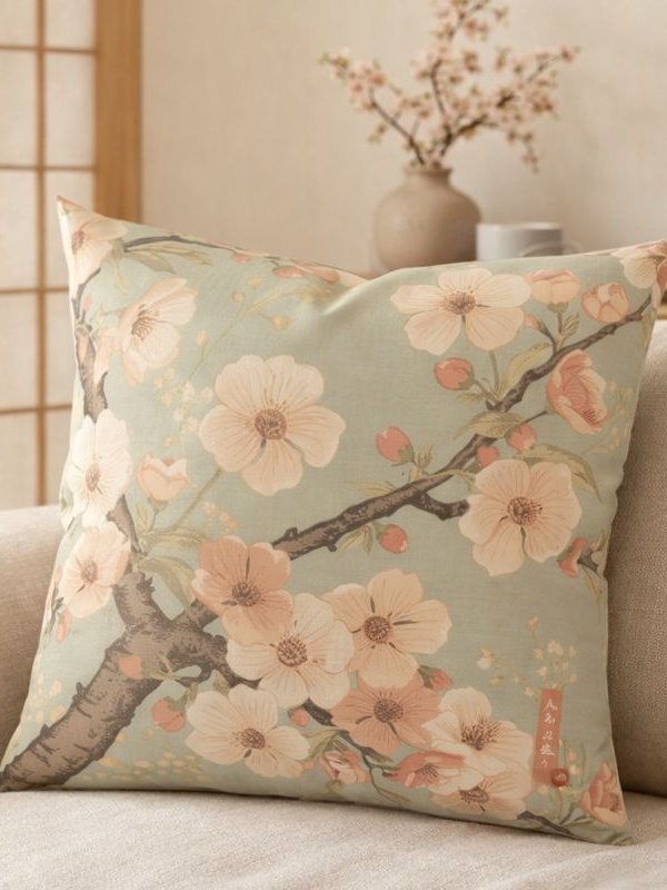 Soft Blossom Branch Cushion Cover product image (1)