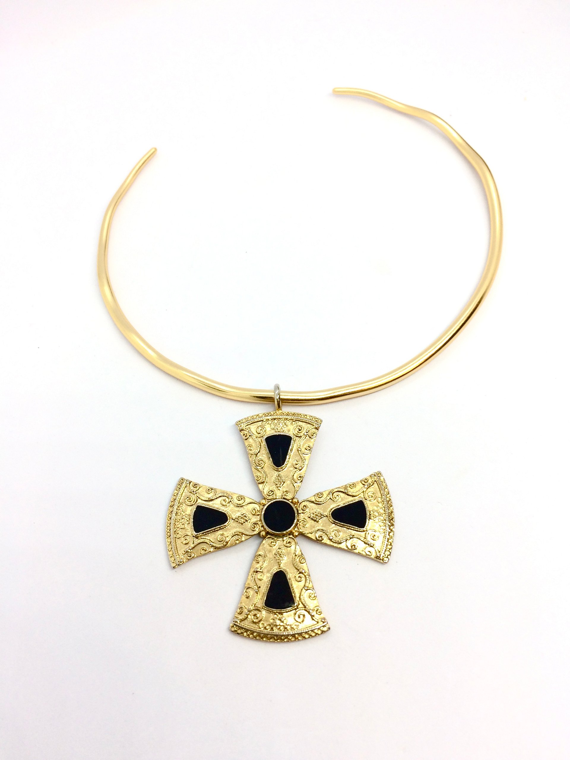Midnight Cross Torque Necklace product image (2)