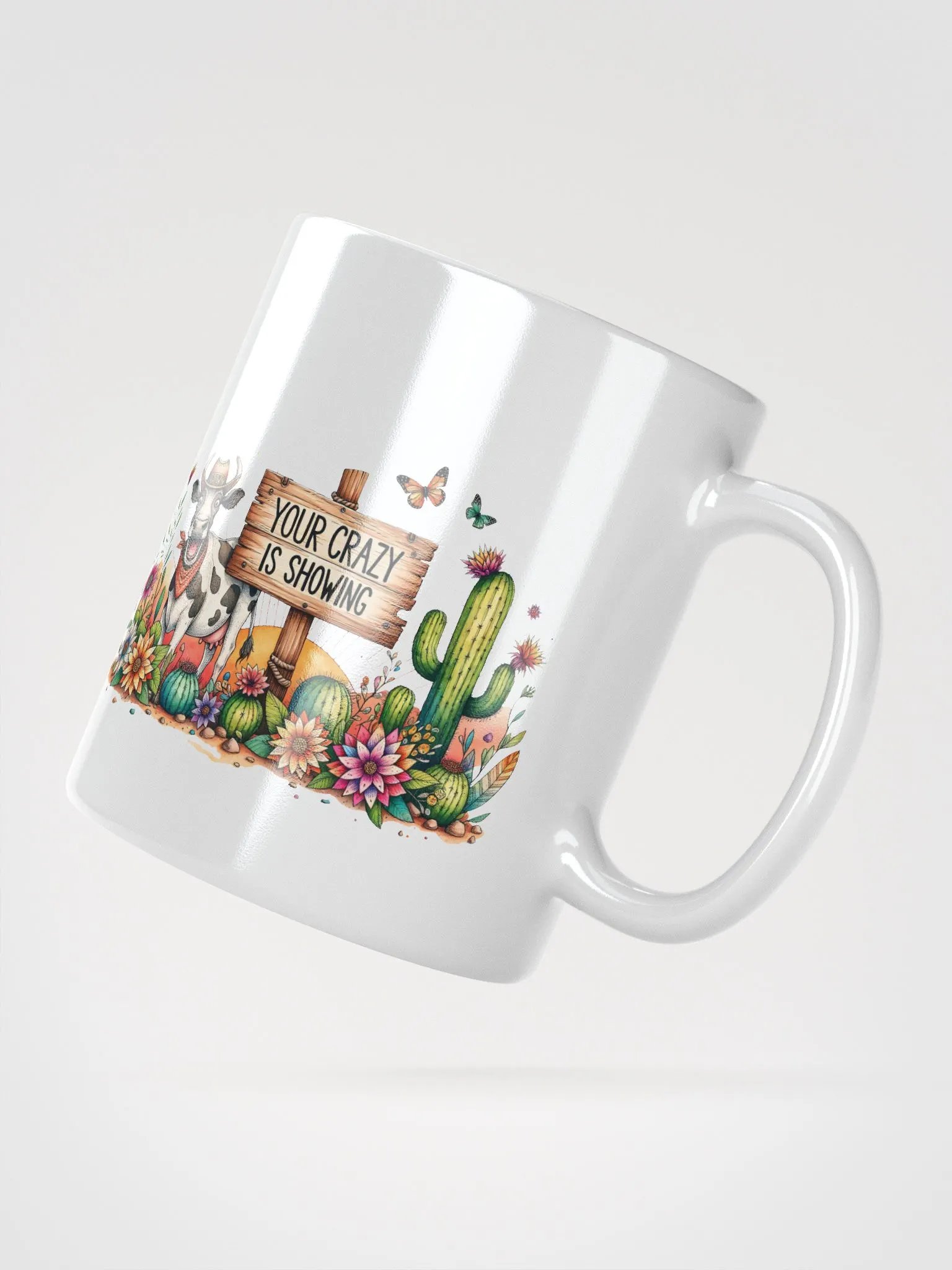 Whimsical Cow Crazy Is Showing Mug product image (3)