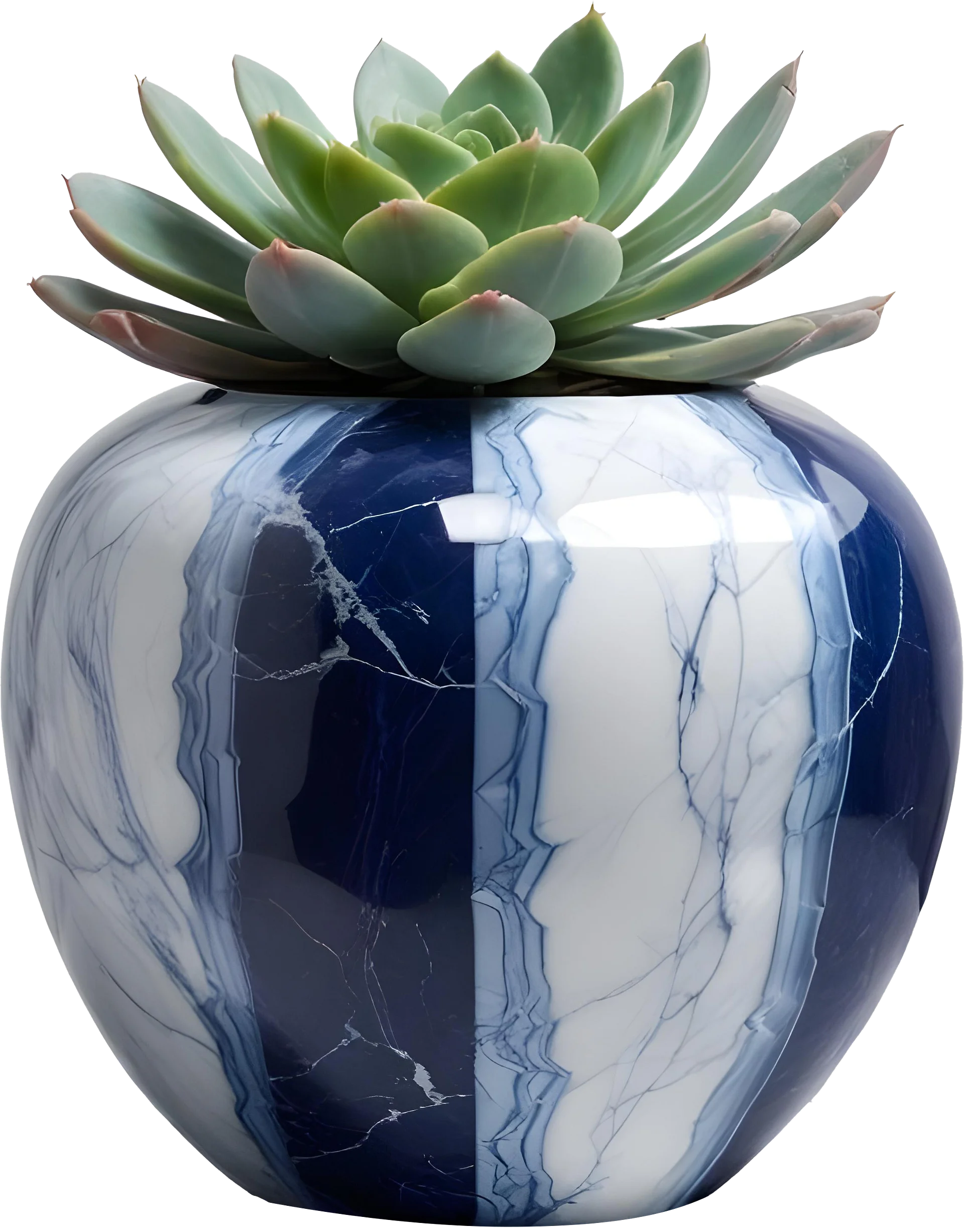 Marble Eternal – Set Sapphire Elegance Vase PNG 2 objects product image (3)