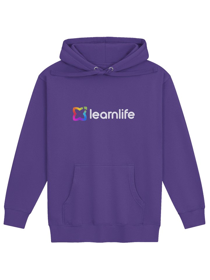 Adult/Teen Hoodie - Cotton - Horizontal Logo - Rainbow & White product image (1)