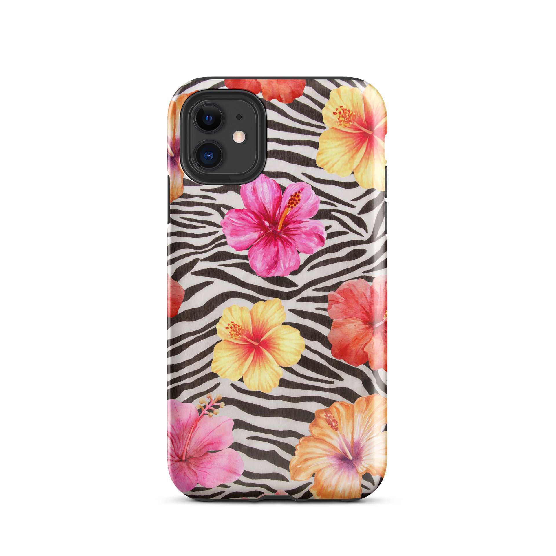 zebra hibiscus i phone case product image (2)