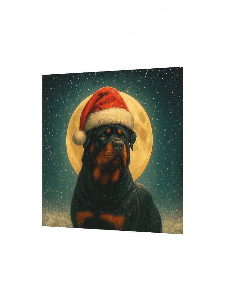 Festive Rottweiler Santa Moonlight Poster product image (6)