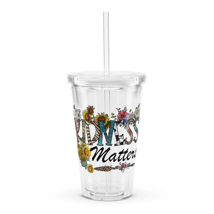 Kindness Matters - Double Wall Clear Plastic Tumbler product image (1)