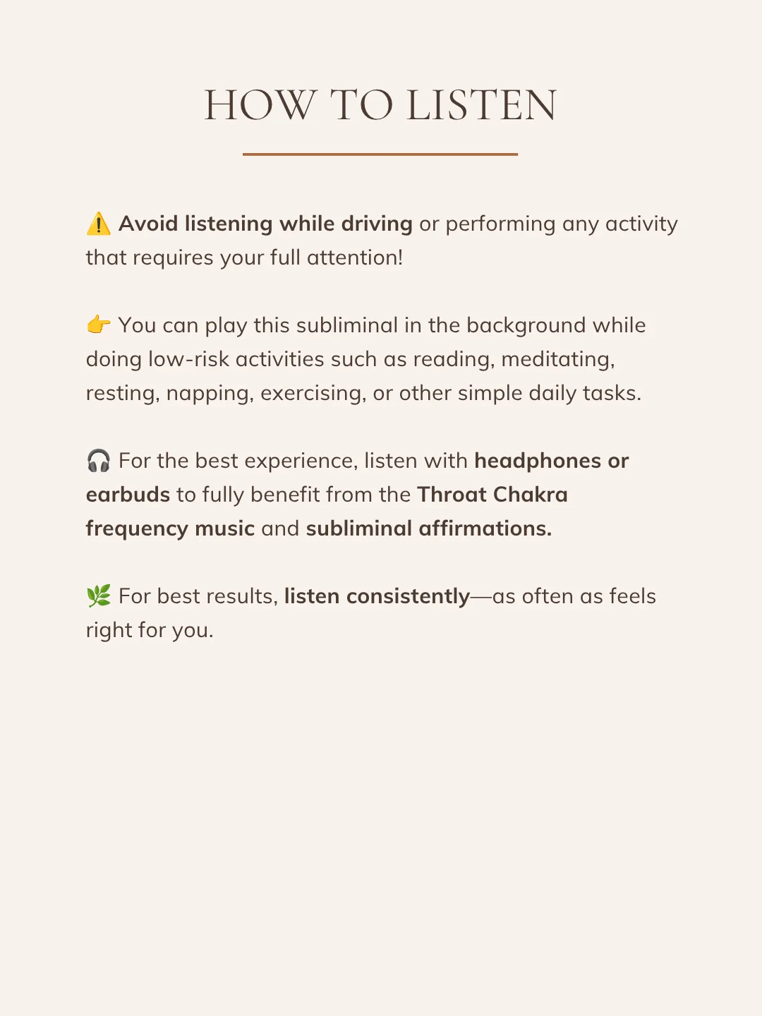 Throat Chakra Healing Subliminal Affirmations — Confident Communication & Authentic Self-Expression | MP3 Download product image (3)