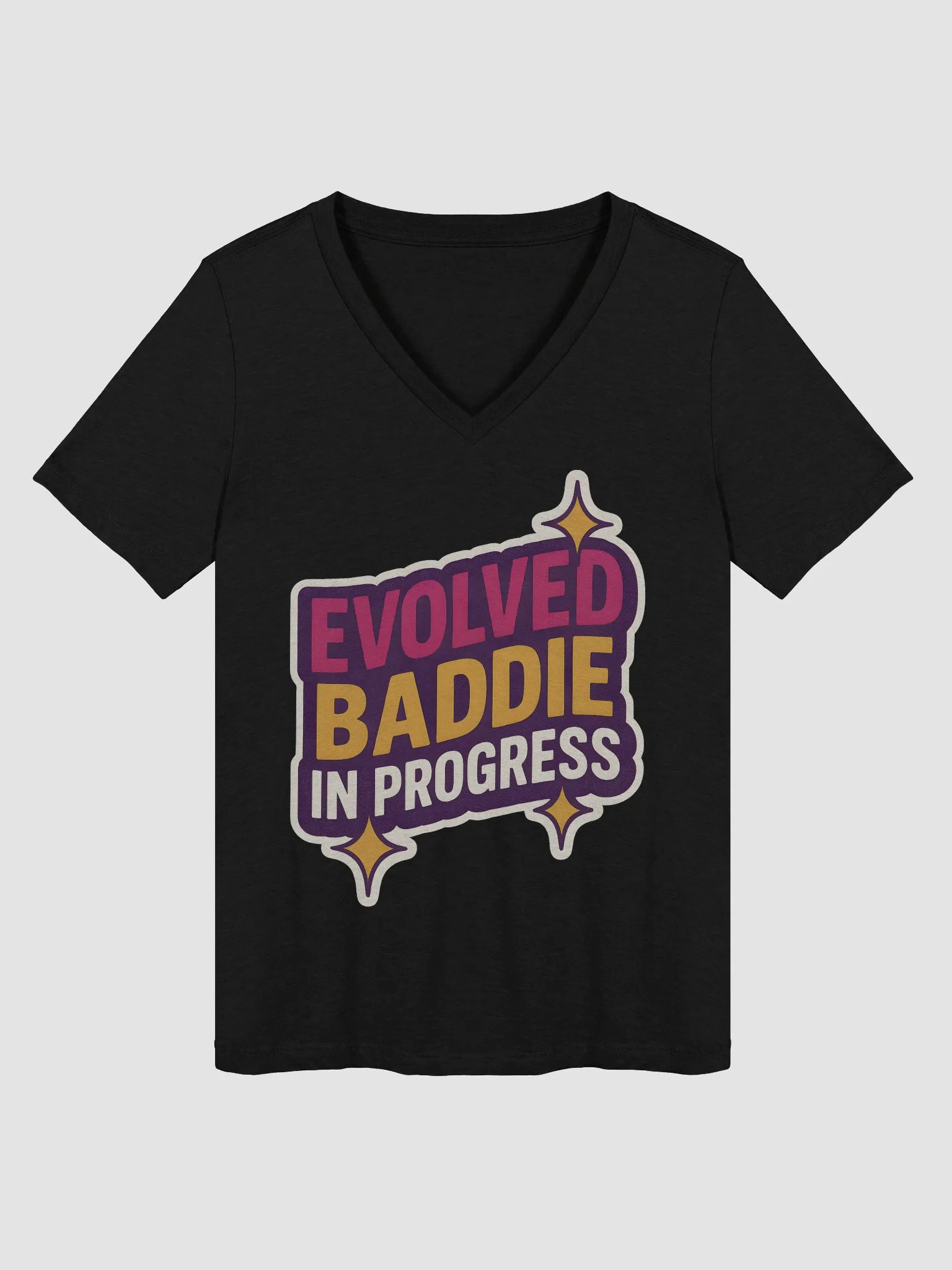 Evolved Baddie in Progress V-Neck Tee product image (16)