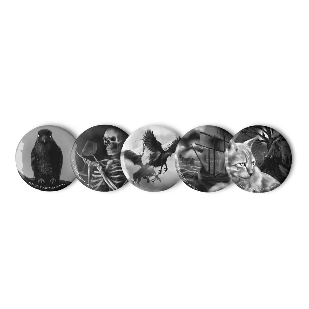 Flemish Folktales Retold Button Pin Set product image (2)