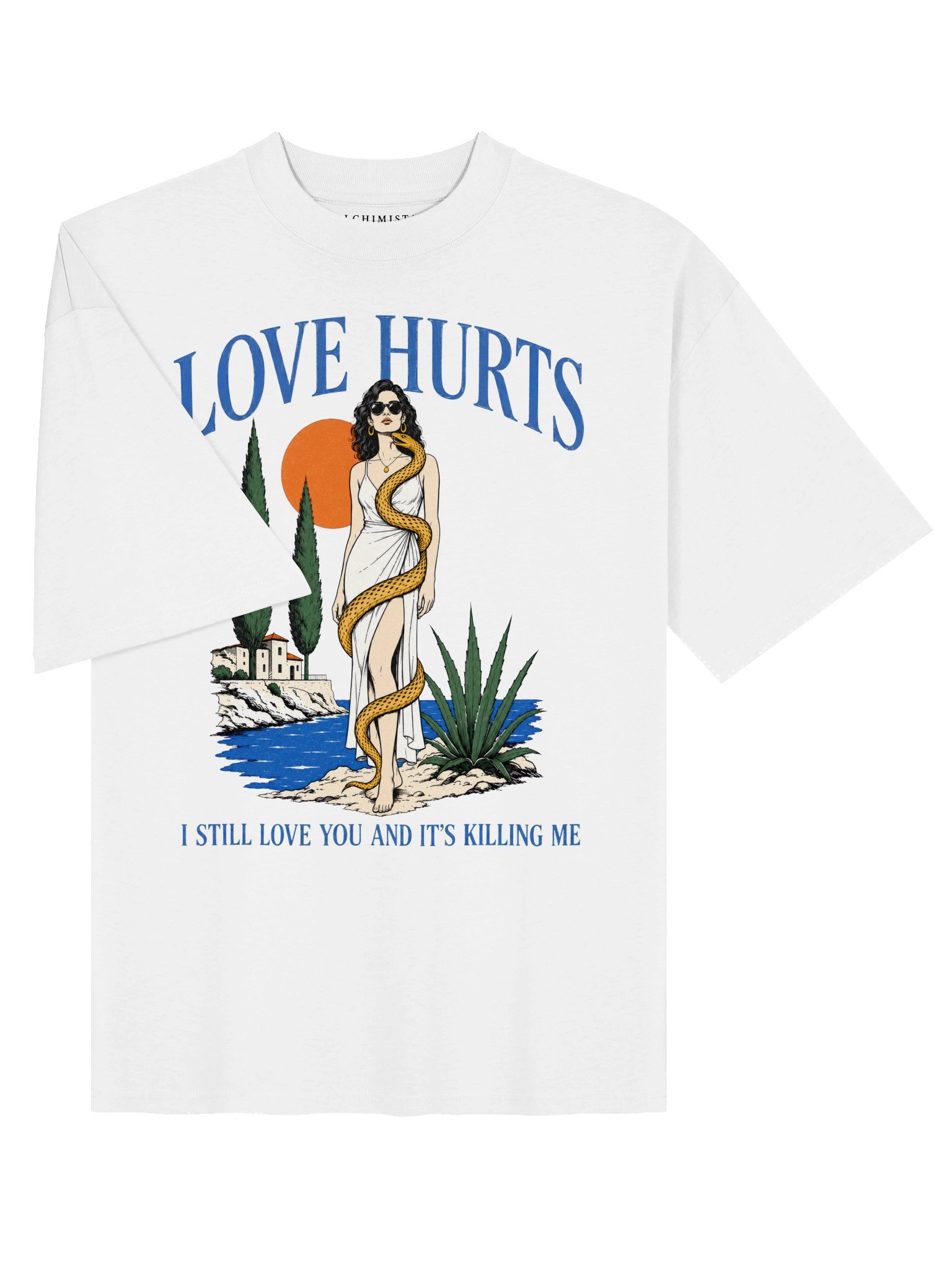 T-SHIRT UNISEXE OVERSIZE ÉPAIS BIO - LOVE HURTS product image (9)
