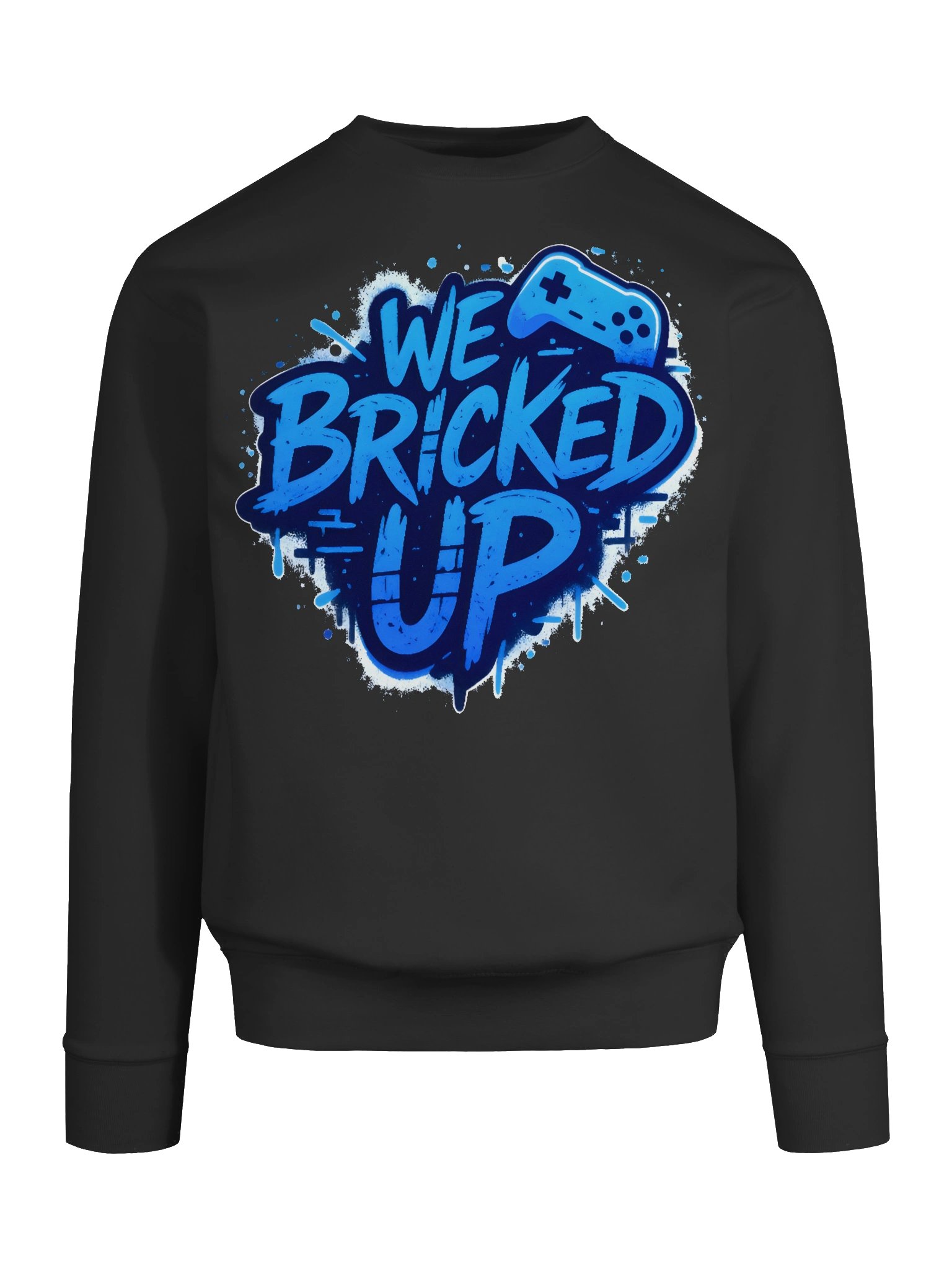 "Bricked Up" Blue Cotton Heritage Premium Sweatshirt product image (15)
