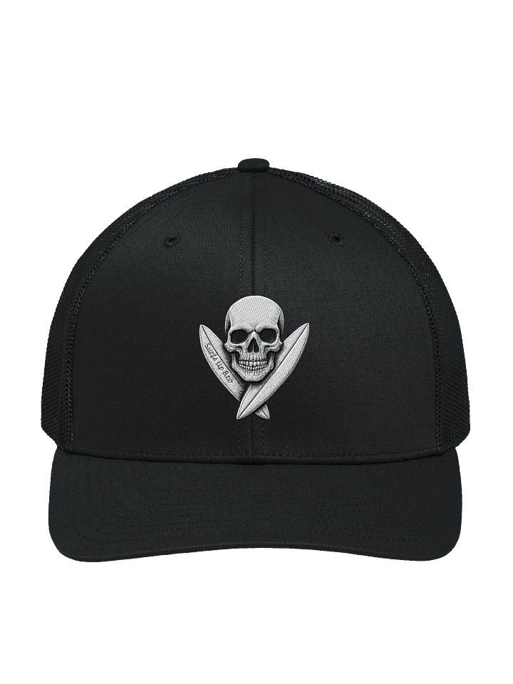 Surfs Up Bro Trucker Hat with Skull product image (1)