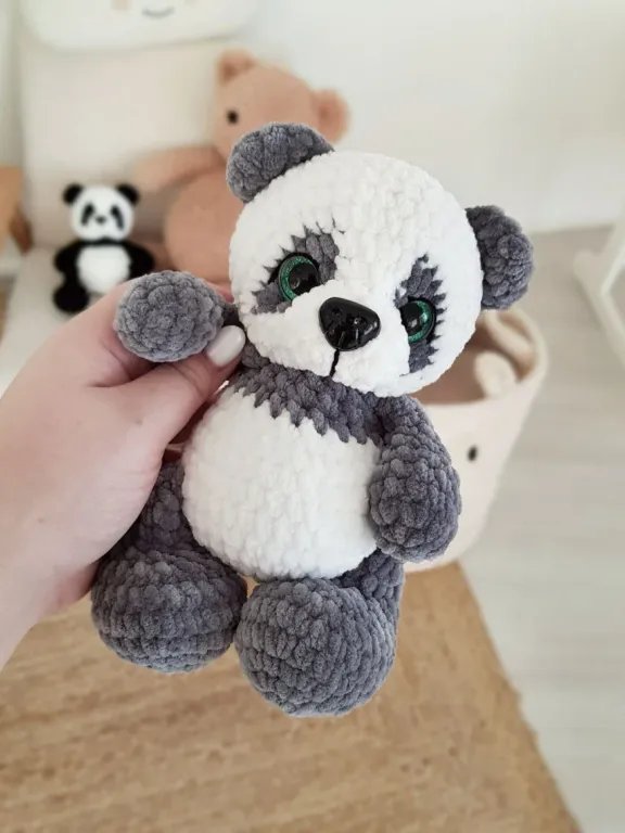 Handmade Plush Crochet Baby Panda | Soft Velvet Amigurumi Toy product image (3)