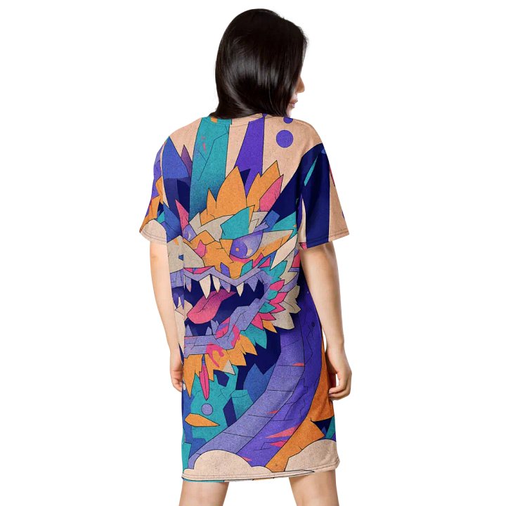 Geometric Dragon All-Over T-Shirt Dress product image (2)