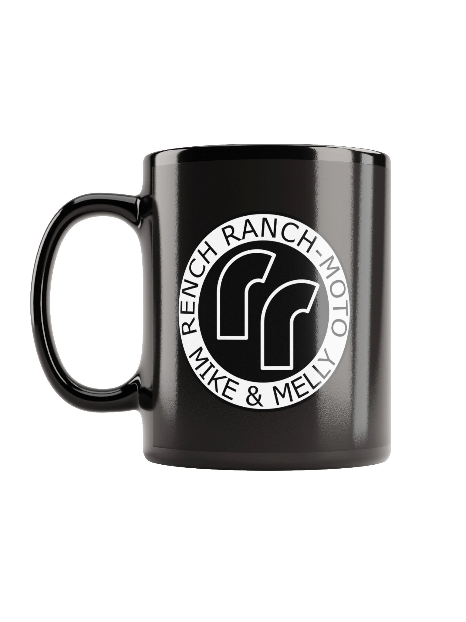 Ranch-Moto Logo Black Glossy Mug product image (1)