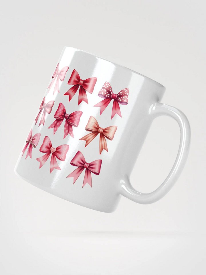 Valentine Coquette Bows White Glossy Mug product image (2)