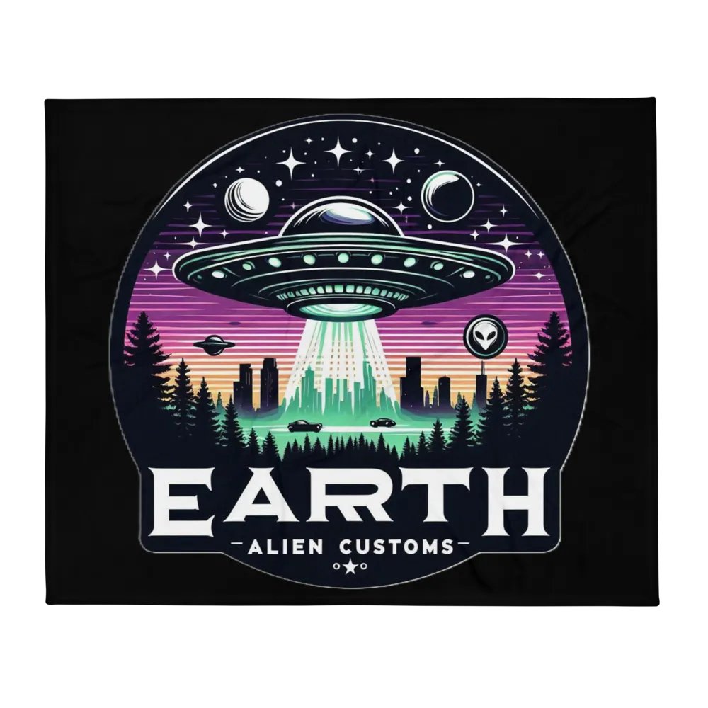 Alien Invasion Throw Blanket product image (1)