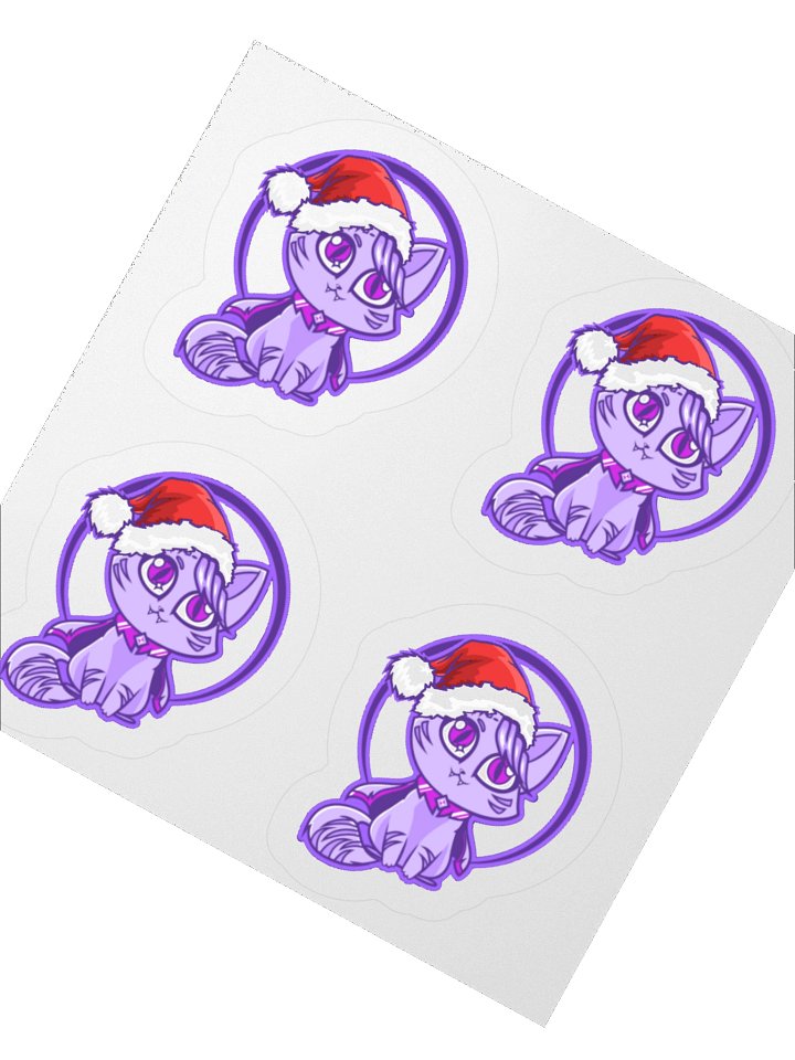 Jolly Christmas Cat - Kiss Cut Stickers product image (2)